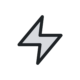 Elektrische Leitfähigkeit Blitz-Icon für elektrische Leitfähigkeit der technischen Keramiken